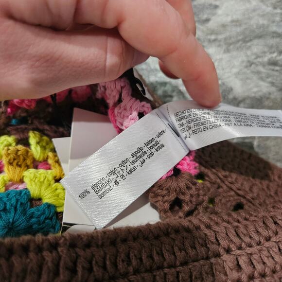 Zara Crotchet Granny Square Boho Festival Knit Colorful Shorts Size Small - Picture 7 of 7